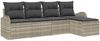 vidaXL Gartensofa-set 5 pcs Hellgrau Poly-Rattan 3346002 Bild 2