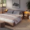 Nachttisch Monty Goldkraft Eiche 25 x 59.1 cm mit 2 Schubladen Vicco Bild 4