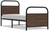 vidaXL Bettgestell ohne Matratze 80x200 cm Braun Eichen-Optik 4100316 Bild 2