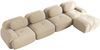 Modulares Ecksofa aus Cord, rahmenlos & montagefrei, 388 x 178 x 75 cm, Beige Bild 4