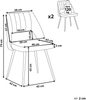 Esszimmerstuhl Samtstoff grau 2er Set ANSLEY Bild 2