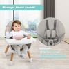 4-in-1 Babyhochstuhl Hochstuhl Essstuhl Kinderstuhl Kindersitzgruppe Kinderhochstuhl hoehenverstellbar Babystuhl Grau Bild 4