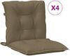 vidaXL Niedriglehner-Auflagen 4 Stk. Melange Taupe 100x50x7 cm Stoff 4002404 Bild 2