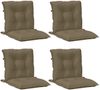 vidaXL Niedriglehner-Auflagen 4 Stk. Melange Taupe 100x50x7 cm Stoff 4002404 Bild 4
