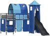 vidaXL Kinderloftbett Uni Schwarz und Blau 90 x 190 cm Metall 42020880 Bild 2