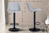 CLP 2er Set Barhocker Loft mit Rückenlehne und 360 drehbar,grau Kunstleder Bild 2