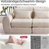 Leawin Sofa Sofas Wohnzimmer, modulares 2-Sitzer Sofa aus Chenille, Flexibel, rutschfest, werkzeuglos und bequem gepolstert Bild 4
