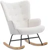 Vente-unique - ELMINA Sessel Stoff Beige - B 68 cm x H 91 cm x L 86 cm Bild 3