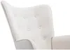 Vente-unique - ELMINA Sessel Stoff Beige - B 68 cm x H 91 cm x L 86 cm Bild 4