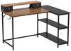 Mondeer Eckschreibtisch L-Förmiger Computertisch, mit 2 Regalen links oder rechts, mit Monitorhalterung, 120x88.5x90 cm Bild 2
