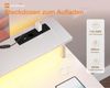 Gaming Tisch LED-Beleuchtung Steckdosen USB-Anschlüssen Stauraum Weiß 120x50cm Bild 5