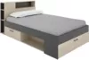 Vente-unique - LEANDRE Bett Holz, Platte GrauBeige - B 129,6 cm x H 95 cm x L 217,3 cm Bild 4