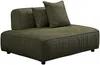 Vente-unique - LELACO Sofa Stoff Grün - B 247 cm x H 74 cm x L 338 cm Bild 3