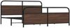 vidaXL Metallbett ohne Matratze Braun Eichen-Optik 180x200 cm 3318665 Bild 3