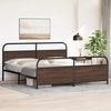 vidaXL Metallbett ohne Matratze Braun Eichen-Optik 180x200 cm 3318665 Bild 4