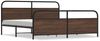 vidaXL Metallbett ohne Matratze Braun Eichen-Optik 180x200 cm 3318665 Bild 2