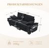 2-Sitzer Sofa 190 x 73 x 84 cm aus Corduroy – mit USB-C-Anschluss, Seitentaschen und breiter Sitzfläche Bild 4