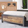 Novelux Metallbett 140x200 cm mit Stauraum-Kopfteil & Lattenrost – Stabiler Metallrahmen, 200kg Belastbarkeit, Jugendbett Doppelbett ohne Boxspringbett Bild 5