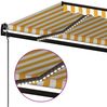 vidaXL Automatische Markise mit LED & Windsensor 450x350 cm Gelb/Weiß 3069213 Bild 5