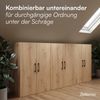 Bellamio 'Aland' Dachschrägenregal mit Türen, Eichenoptik, 100x52x90 cm, Schrank für Dachschräge mit 3 Fächern Bild 5