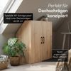 Bellamio 'Aland' Dachschrägenregal mit Türen, Eichenoptik, 100x52x90 cm, Schrank für Dachschräge mit 3 Fächern Bild 2