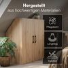 Bellamio 'Aland' Dachschrägenregal mit Türen, Eichenoptik, 100x52x90 cm, Schrank für Dachschräge mit 3 Fächern Bild 4