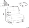 1-Sitzer Schlafsofa JERSLEV Stoff Rot Bild 2