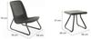 Dmora Loungeset für draußen Canmore, Outdoor-Lounge mit Couchtisch, Terrassenset mit Kissen, 78x54 h79 cm, Anthrazit Bild 3