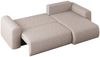 Ecksofa Schlafsofa FLORA Stoff Verita Hellgrau Ottomane Rechts Bild 3