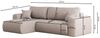 Ecksofa Schlafsofa FLORA Stoff Verita Hellgrau Ottomane Rechts Bild 4