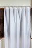 Edler Textil Duschvorhang weiss 240x200 cm inkl. Metallösen und silberne Ringe Bild 2