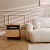 Beautysofa Nachttisch JUNI mit Schublade (Offene Ablagefläche, im Japandi-Stil) Bild 3