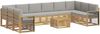vidaXL Outdoor-Sofagarnitur 11 pcs Weiß und Hellgrau 59 x 59 x 37 cm 3392636 Bild 2