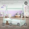 ML-DESIGN Spielbett Hausbett Tipi Zeltbett inkl. Lattenrost Bodenbett Kinder Himmelbett, Abenteuerbett mit Rausfallschutz Zelt Bett Kiefer Mint Kinderhaus Bild 2