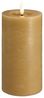 Moods & More LED-Rustik-Blockkerze in Honey Mustard mit Schmelzeffekt – Ø 7 4 cm x H 15 cm Bild 1