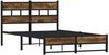 vidaXL Metallbett ohne Matratze Räuchereiche 120x190 cm 4017215 Bild 3