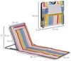 Outsunny Gartenliege Strandmatte, Faltbare Strandliege mit Kopfkissen, Höhenverstellbare Strandmatratze mit Tragetasche, 2 St, Oxfordstoff, Bunt, 124 x 53 x 35-45 cm Bild 3