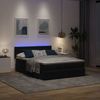 vidaXL Ottoman-Bett mit Matratze & LEDs Schwarz 140x200 cm Samt 3312772 Bild 3