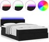 vidaXL Ottoman-Bett mit Matratze & LEDs Schwarz 140x200 cm Samt 3312772 Bild 5