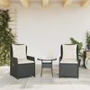 vidaXL Gartensessel 2 Stk. Verstellbar Schwarz Poly Rattan 368652 Bild 3
