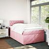 vidaXL Boxspringbett mit Matratze Rosa 120x200 cm Samt 3286293 Bild 3