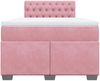 vidaXL Boxspringbett mit Matratze Rosa 120x200 cm Samt 3286293 Bild 4