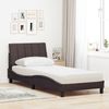 vidaXL Bett mit Matratze "Hanko" Dunkelbraun 80x200 cm Stoff 3310492 Bild 3