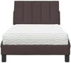 vidaXL Bett mit Matratze "Hanko" Dunkelbraun 80x200 cm Stoff 3310492 Bild 5
