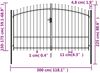vidaXL Zauntor Woerden Doppeltür mit Dornenaufsatz 299,5 x 224,5 cm 145737 Bild 5