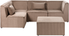Modul Ecksofa 4-Sitzer LEMVIG Cord Sandbeige mit Ottomane rechtsseitig Bild 4