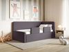 Selsey Fanko – Kinderbett 90x200 cm mit Rausfallschutz, Kopfteil rechts, Samt, Violett Bild 3