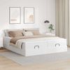 vidaXL Ottoman-Bett mit Matratzen Weiß 160x200 cm Kunstleder 3311220 Bild 3