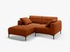 Micadoni Ecksofa Bemy 2-Sitzer Links Samt Terrakotta Bild 2