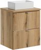 Waschtischplatte 50 cm, Eiche, NEWPORT-56-OAK Bild 5